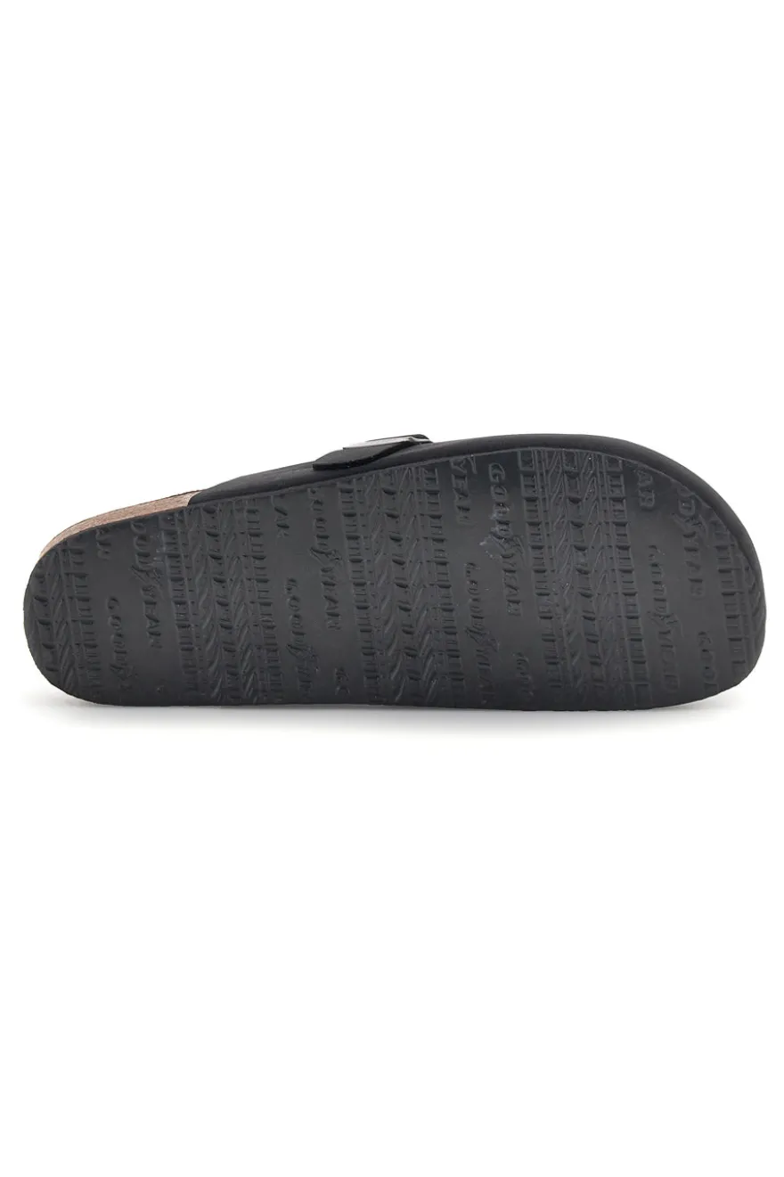 Ciabatta nera con fibbia Goodyear GY42030