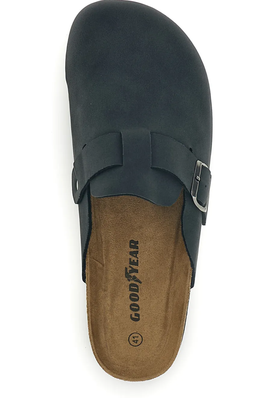 Ciabatta nera con fibbia Goodyear GY42030