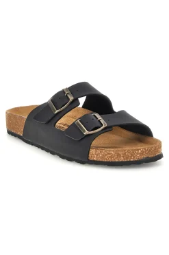 Ciabatta Nero in vera pelle Bio up 101