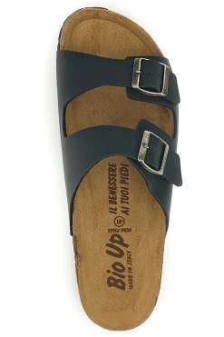 Ciabatta Nero in vera pelle Bio up 101