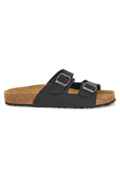Ciabatta Nero in vera pelle Bio up 101