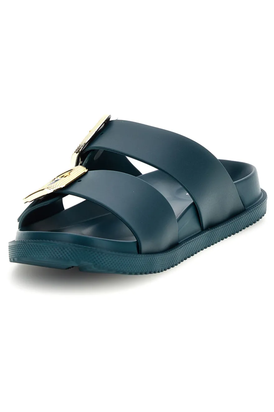Ciabatta petrolio con doppia fibbia Superga S87Y832