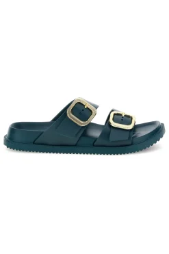 Ciabatta petrolio con doppia fibbia Superga S87Y832