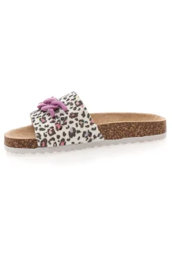 Ciabatte animalier con scritta rosa glitter Pitt Kids 14400