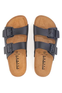 Ciabatte Antracite con Doppia Fibbia Made in Italy PITTARELLO TIERRA 335A20630SR
