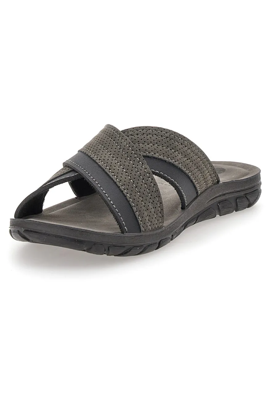Ciabatte Antracite Con Fascia Incrociata Inblu 03 VT