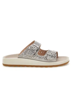 Ciabatte Argento Strass E Fibbie Fly flot 90770169KZ