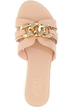 Ciabatte Basse Rosa con Catena Mon Dieu 3982