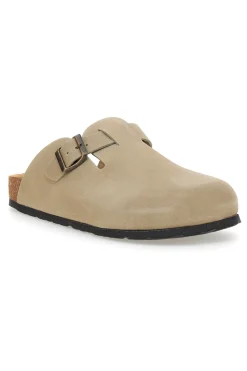 Ciabatte beige chiaro con fibbia in vera pelle Pittarello Tierra 335A013PR