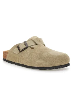 Ciabatte beige chiaro con fibbia in vera pelle PittarelloTierra 335A013PR