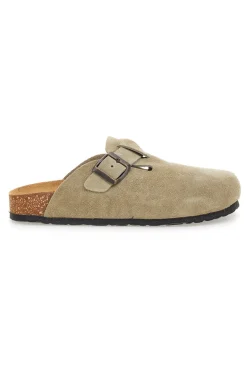 Ciabatte beige chiaro con fibbia in vera pelle PittarelloTierra 335A013PR