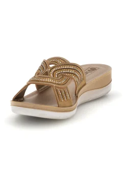 Ciabatte beige con dettagli luminosi Inblu 47 BV