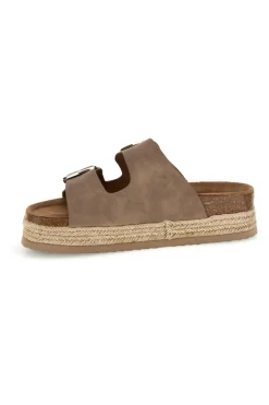 Ciabatte beige con doppia fascia regolabile e suola platform Superga S11T228.