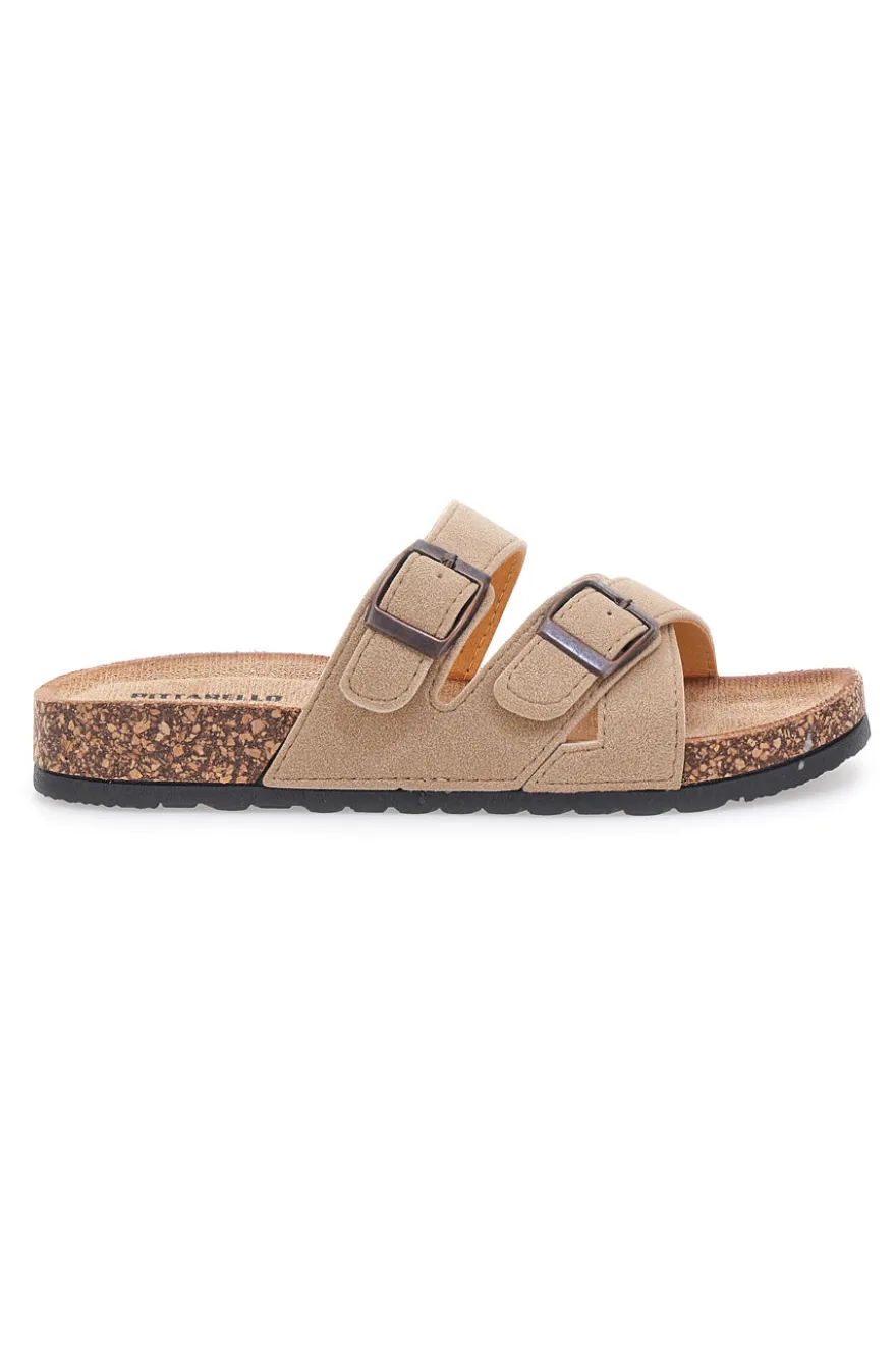 Ciabatte beige con doppia fascia regolabile Pittarello Sun BL208417