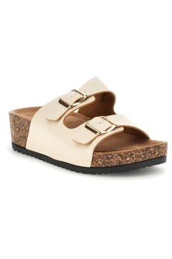 Ciabatte beige con doppia fibbia Pittarello sun BLB2505221E