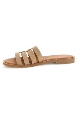 Ciabatte beige con fasce sagomate Plocadi MAT0