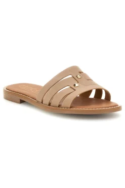 Ciabatte beige con fasce sagomate Plocadi MAT0