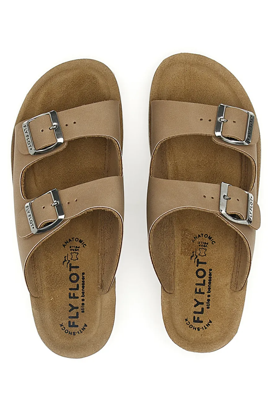 Ciabatte Beige Con Fasce Regolabili Fly Flot 42644