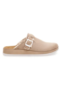 Ciabatte beige con fibbia e fodera calda Inblu 39 CT