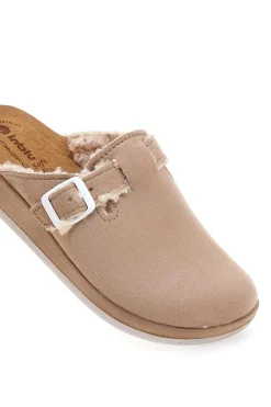 Ciabatte beige con fibbia e fodera calda Inblu 39 CT