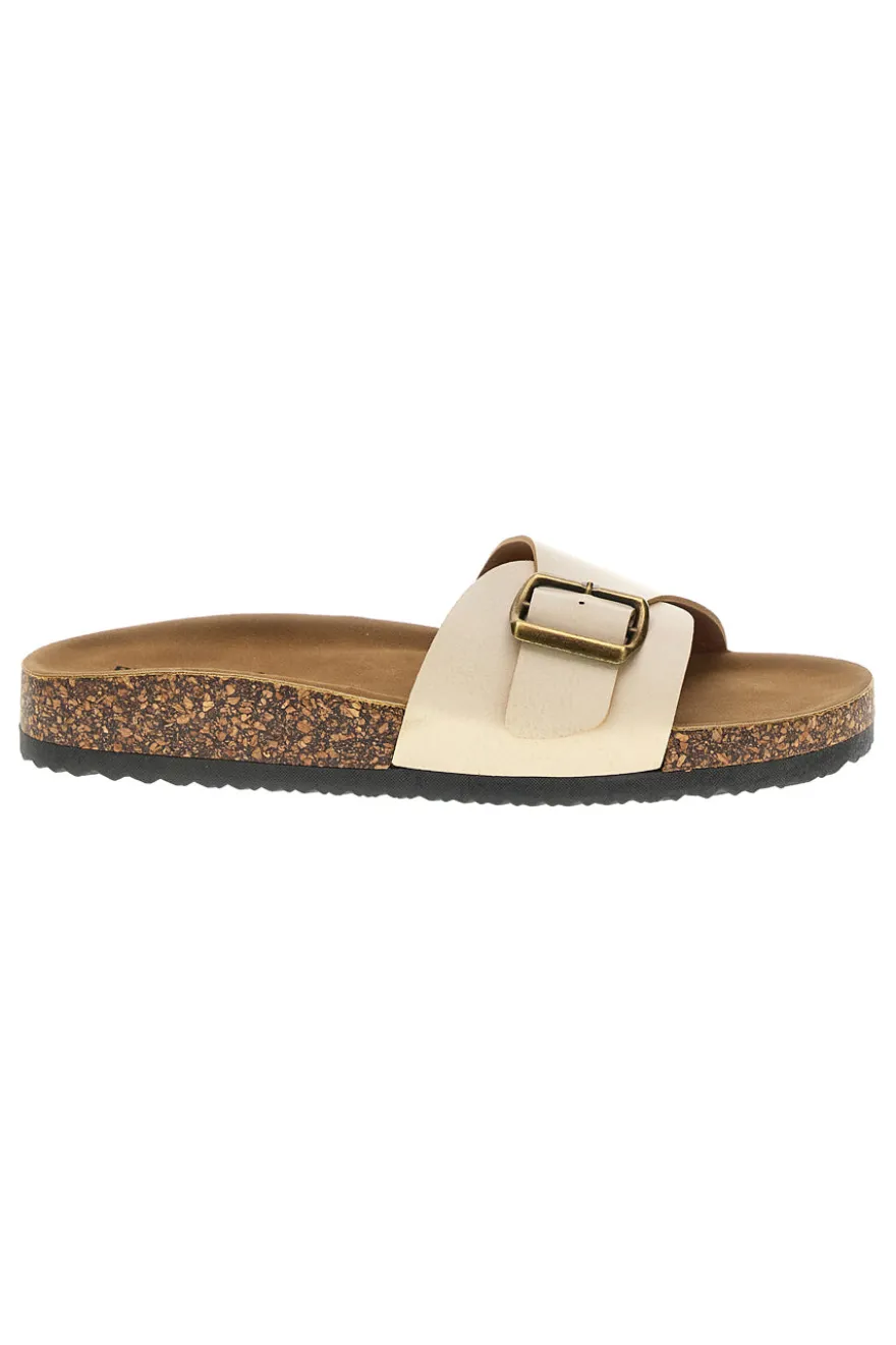 Ciabatte beige con fibbia Pittarello Sun AP26S1098