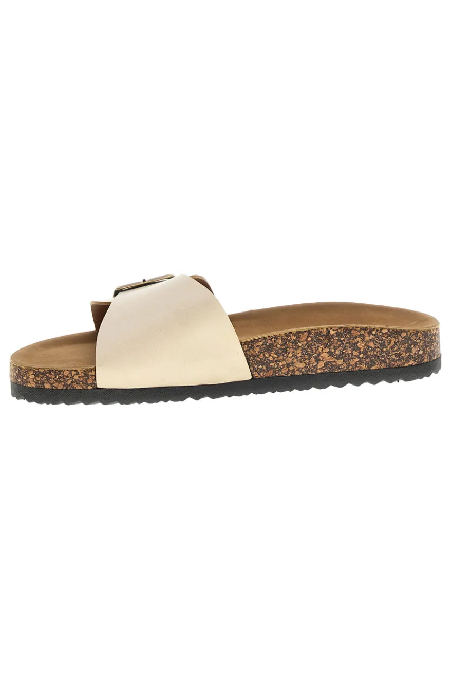 Ciabatte beige con fibbia Pittarello Sun AP26S1098