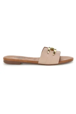 Ciabatte beige con morsetto The first chic PREA3550