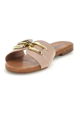 Ciabatte beige con morsetto The first chic PREA3550