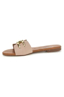 Ciabatte beige con morsetto The first chic PREA3550