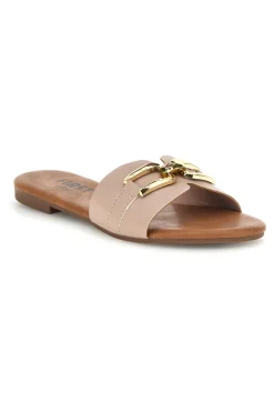 Ciabatte beige con morsetto The first chic PREA3550