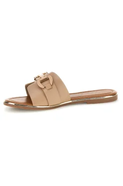 Ciabatte beige con morsetto Fun beach 15601