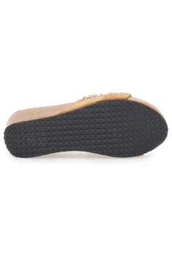 Ciabatte Beige Con Pietre e Conchiglie Prima Riga 14229