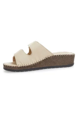 Ciabatte Beige Con Plantare In Vera Pelle Pittarello 42062