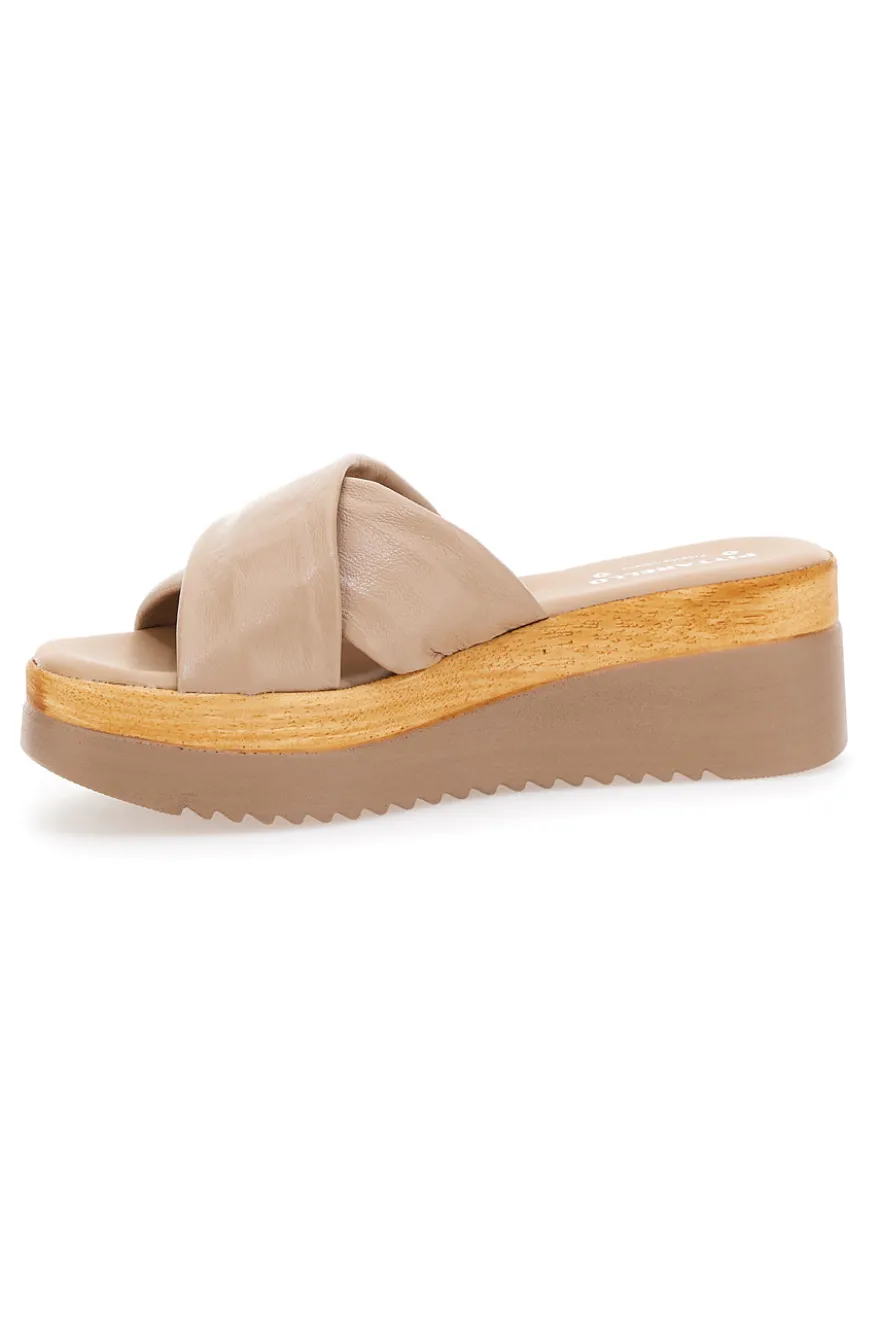 Ciabatte Beige Con Platform Pittarello Love 2974
