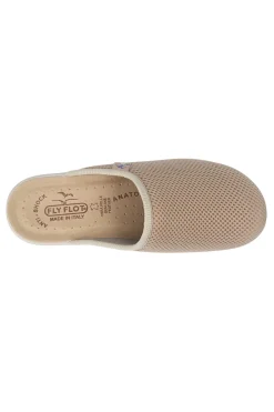 Ciabatte beige con sottopiede in vera pelle antiscivolo Fly Flot 90T40368FE