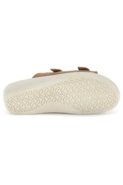 Ciabatte beige con sottopiede in vera pelle e plantare anatomico Fly Flot 90160008CE