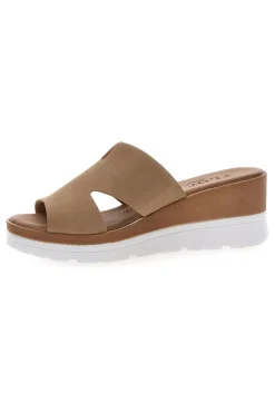 Ciabatte Beige con Zeppa A Contrasto Bianca PLOCADI 11071242