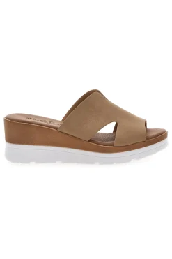 Ciabatte Beige con Zeppa A Contrasto Bianca PLOCADI 11071242
