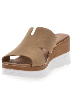 Ciabatte Beige con Zeppa A Contrasto Bianca PLOCADI 11071242