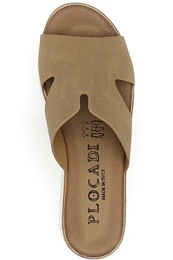 Ciabatte Beige con Zeppa A Contrasto Bianca PLOCADI 11071242
