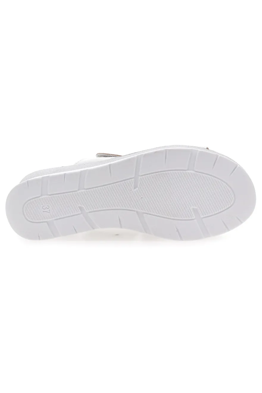 Ciabatte Beige con Zeppa A Contrasto Bianca PLOCADI 11073143