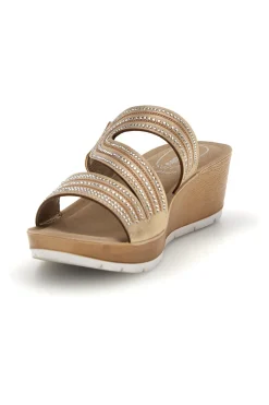 Ciabatte beige con zeppa Inblu 23 RN