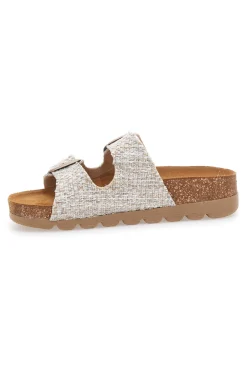 Ciabatte beige corda con doppia fibbia PITTARELLO BIO 335P20630SR