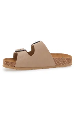 Ciabatte beige doppia fibbia Pittarello Green walk 335CF20630SR