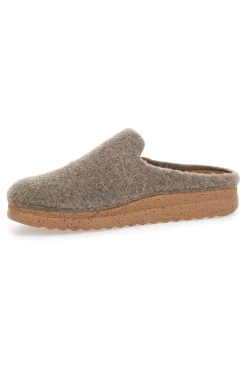 Ciabatte beige in feltro con suola ergonomica Plocadi 11902LO