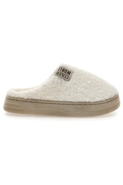 Ciabatte beige in tessuto teddy Coveri World 25847