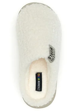 Ciabatte beige in tessuto teddy Coveri World 25847