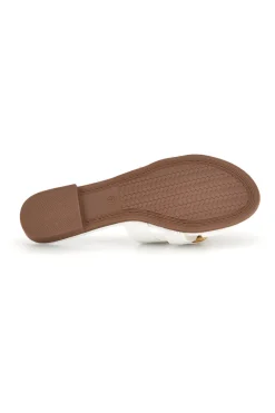Ciabatte bianche con catena decorativa The first chic PREA1320