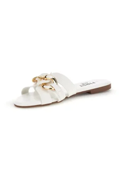 Ciabatte bianche con catena decorativa The first chic PREA1320