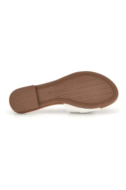 Ciabatte bianche con catena decorativa The first chic PREA441